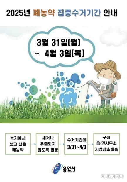 2025년 폐농약 집중수거기간 알림 홍보물