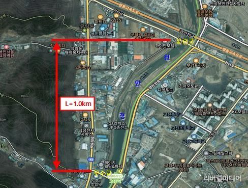 용인특례시가 환경개선 사업을 추진 중인 경안천변 구역
