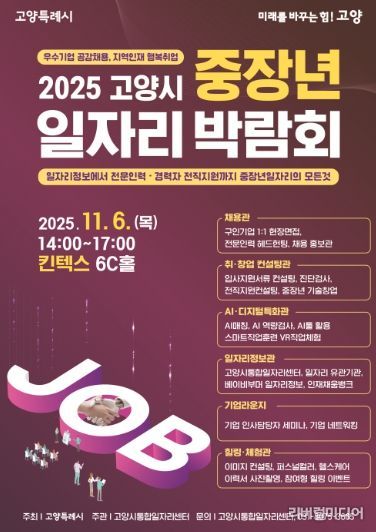 2025 고양시 중장년 일자리 박람회 홍보문