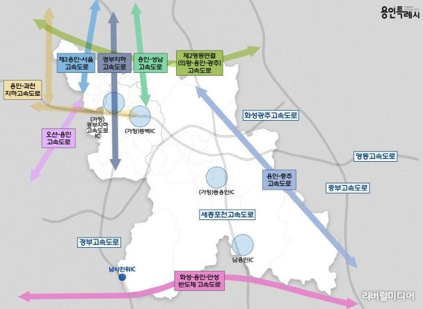 용인특례시의 주요 도로 노선