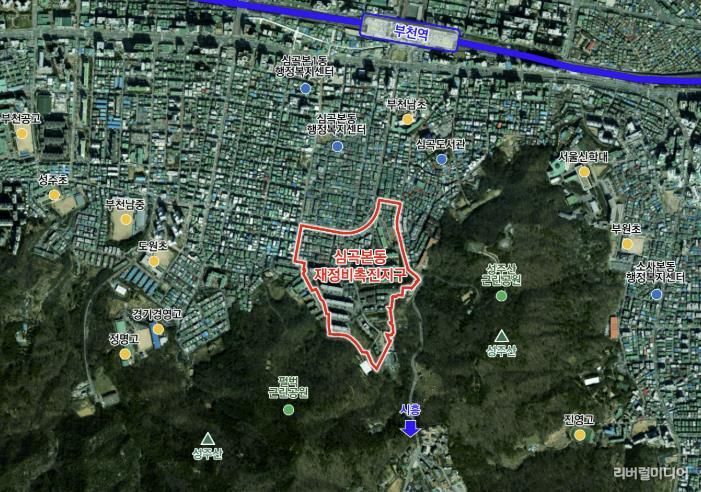 심곡본동 재정비촉진지구 위치도