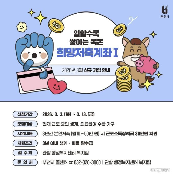 희망저축계좌(Ⅰ) 신규 모집 안내 이미지